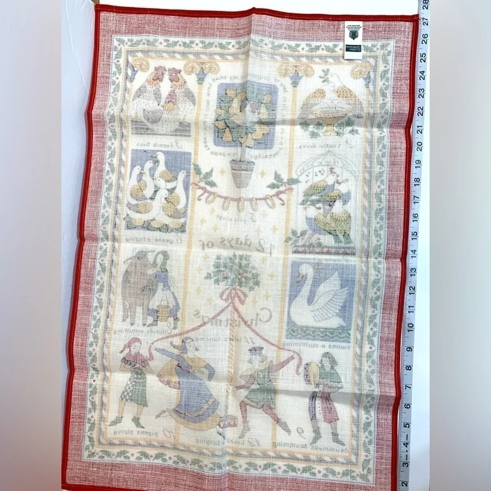 ULSTER WEAVERS Linen Tea Towel 12 Days of Christmas